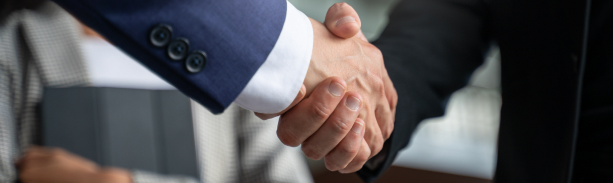 Two hands hand shaking.